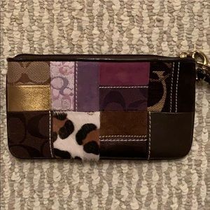 Coach multi patch wristlet